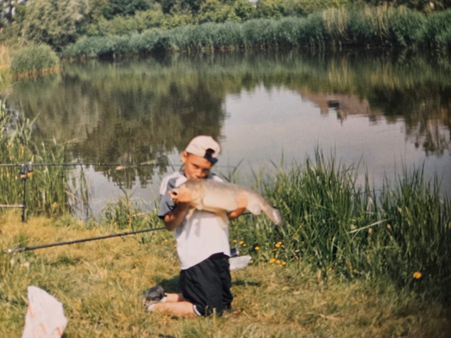 Jeugdfoto aan het water